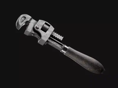 Pipe Wrench 3D model 3D model