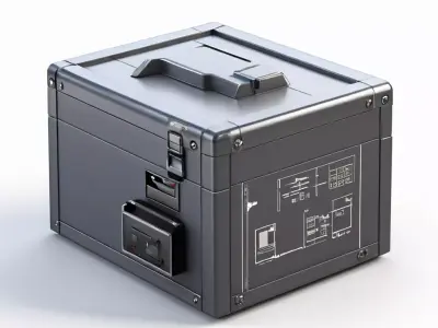 SciFi Utility Case with Power Outlet Low-poly 3D model