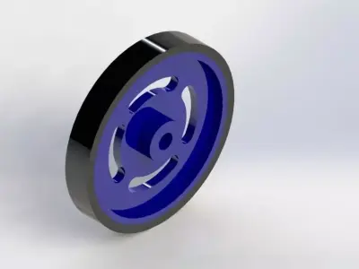 LLANTA DELGADA AZUL DE 62MM Free 3D model