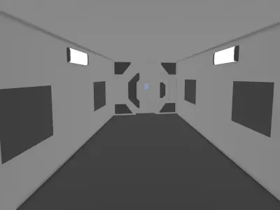 Lowpoly Space Gateway Low-poly 3D model