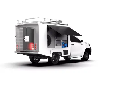 Industrial Telemetry Service Module on Pickup Chassis Editorial 3D model