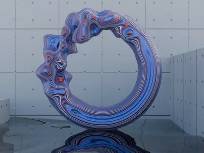 Abstract Kinetic Torus - Morphing 3D Sculpture 3D model