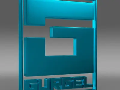 gurgel logo 3D model by Sergey