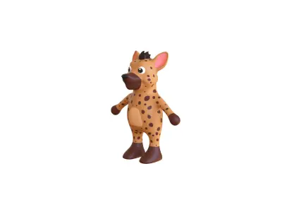 High-Quality 3D Cute Hyena for Games  Low-poly 3D model