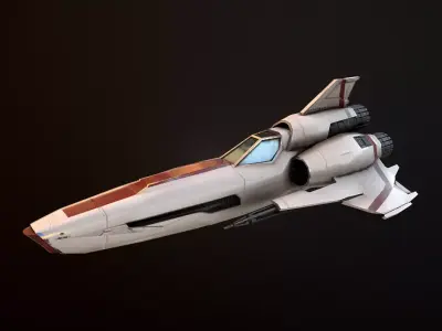 Battlestar Galactica Viper Mk II  Low-poly 3D model