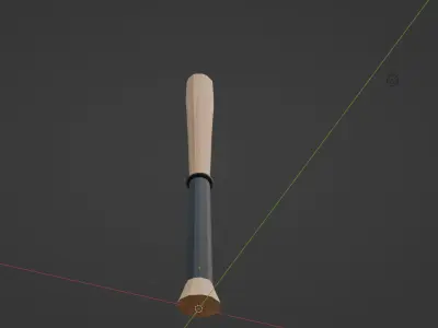 Low Poly Baseball Bat weapon in game item model Low-poly 3D model