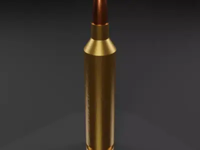 Bullet for snipper 3D model Low-poly 3D model