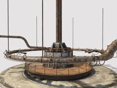 Abandoned Factory Hall 3D model