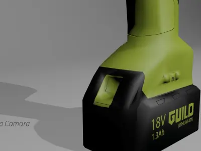 Drill Budget LowPoly for games and VR Low-poly 3D model