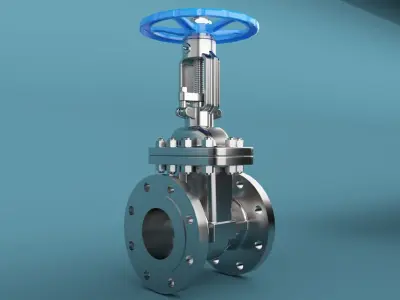gate valve 3D model by tiger-fire