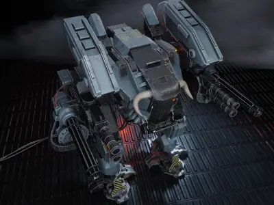 Low-Poly War Robot Low-poly 3D model