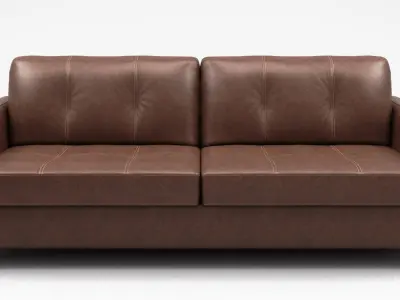Leather Sofa Set 3D model