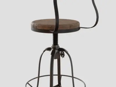 Industrial Chair Free 3D model