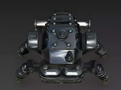 Robotic Excavation Badger 3D Model Low-poly 3D model