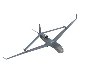 Chinese AirForce WZ-7 Soaring Dragon Reconnaissance Drone 3D model