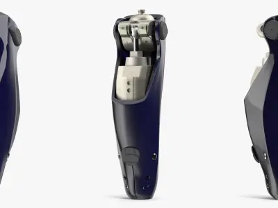 Mobility Knee Prosthetic Unit Black 3D model