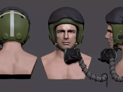 Flighter Pilot Helmet RAF Tornado 3D print model