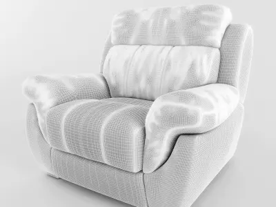 Chair leather recliner 3D model purchase