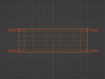 British World War 2 Field Stretcher Low-poly 3D model
