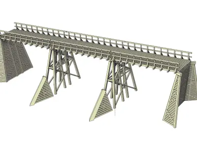 Temporary road bridge 1-87 FDM 3D print model