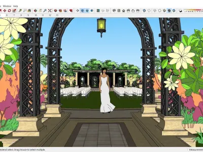 Sketchup Landscape Park K1 3D model