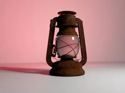 A old lantern Free 3D model