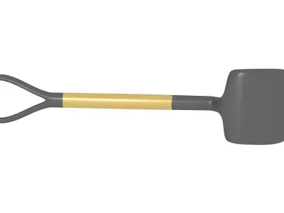 Shovel Small Low-poly 3D model