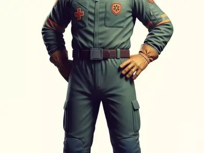 Sci Fi Worker Character 3D Model 3D print model