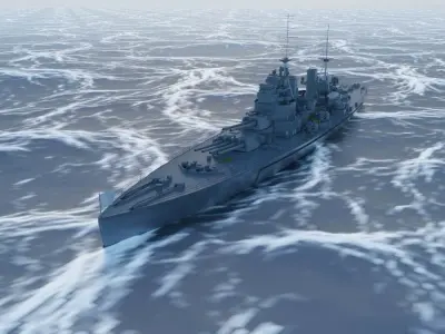 WarShip battleship 3D model