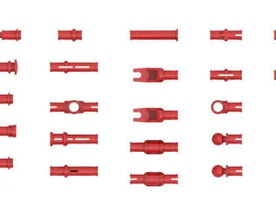 TwindBricks3D - 22 Technic Pin  collection 3D print model