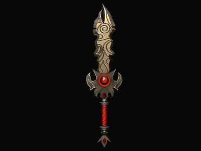 Fantasy weapons pack Low-poly 3D model