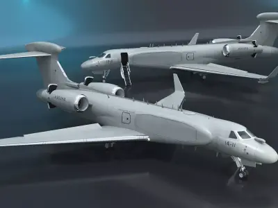 Gulfstream G550 CAEW Rigged 3D model