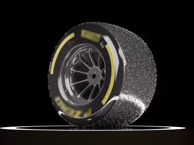 F1 Reifen Formel 1 - Reifen - Rad - Pirel 3D-Modell - Raintire 3D model