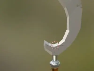 Kujang low poly sword hanging Free low-poly 3D model