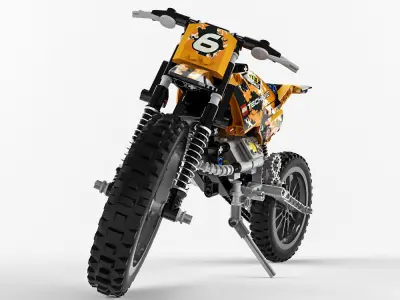 Lego Technic Moto Cross Bike 3D model