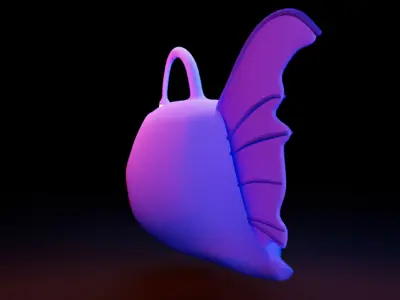 Cartoon Monster Fish 3D model