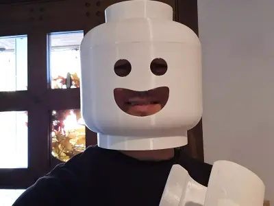 Lego Minifigure Head Helmet  3D print model