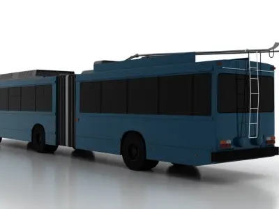 Trolleybus Kiyv-12-05 Low Low-poly 3D model