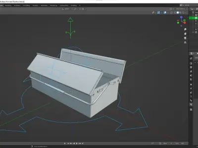 RIGGED Toolbox Low-poly 3D model