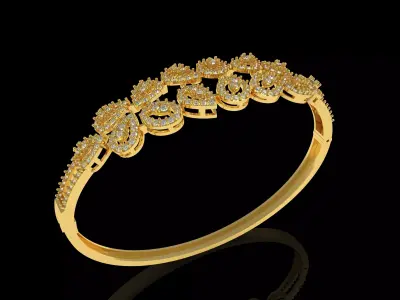 Art Deco Bracelet 22 3D print model