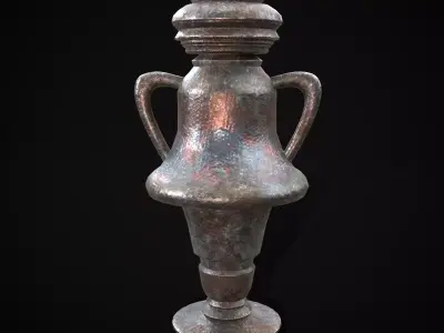 Antique Metal Silverware  Low-poly 3D model