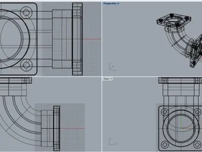 3D Iron and PVC  Tube Connector original sizes Ready to 3D Pri 3D print model