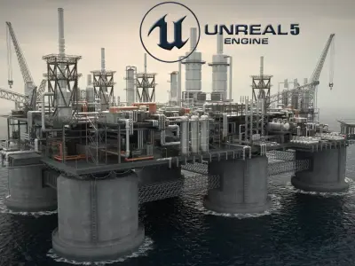 oil platform 3D model get