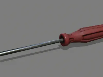 screwdriver Low-poly 3D model 53