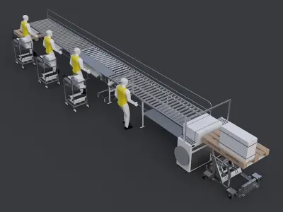 production line 3D model buy