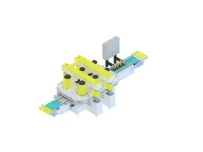 Horizontal Marble Splitting Machine 3D model