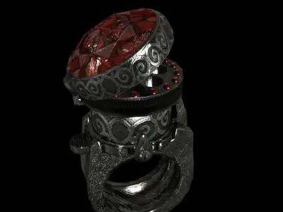 ring pistol animated Low-poly 3D model