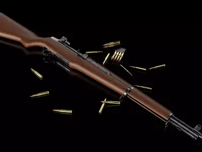 M1 Garand Low-poly 3D model purchase