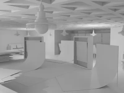 Carpet Rug Store - No Material Low-poly 3D model