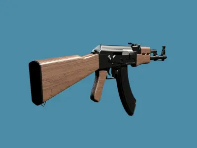 High Poly Ak 47 Model 3D model